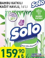 SOLO BAMBU KATKILI KAĞIT HAVLU 16'LI